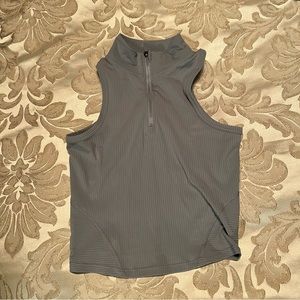 Lululemon Rib Zip-Front Cropped Tank Top